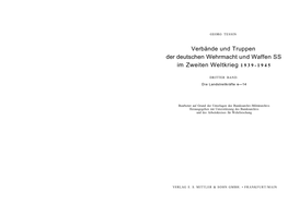 Verbände Und Truppen Der Deutschen Wehrmacht Und Waffen SS Im Zweiten Weltkrieg 1939-1945