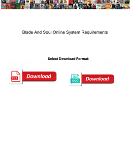 Blade and Soul Online System Requirements