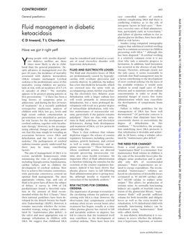 Fluid Management in Diabetic Ketoacidosis