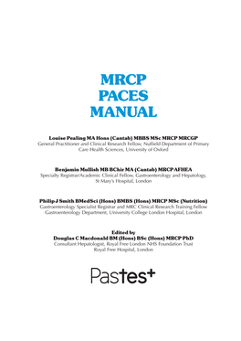 Mrcp Paces Manual