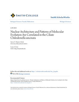 Nuclear Architecture and Patterns of Molecular Evolution Are Correlated in the Ciliate Chilodonella Uncinata Xyrus X