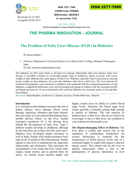 JOURNAL the Problem of Fatty Liver Disease