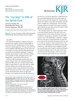 In MRI of the Spinal Cord