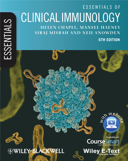 Clinical Immunology Helen Chapel, Mansel Haeney Siraj Misbah and Neil Snowden