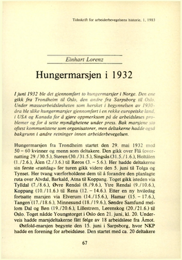 Hungermarsjen I 1932