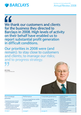 2008 Barclays PLC Annual Review