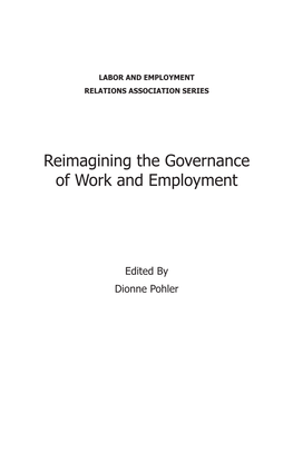 Reimagining the Governance of Work and Employment