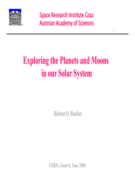 Space Missions to the Outer Planets