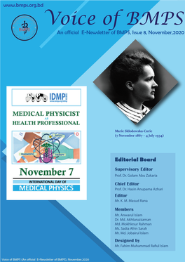 Celebration of IDMP-2020 Voice of BMPS (Bangladesh)-E Newsletter