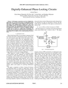 Digitally-Enhanced Phase-Locking Circuits