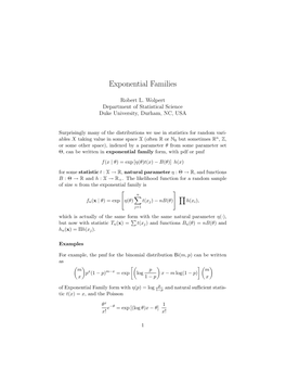 Exponential Families