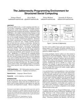 The Jabberwocky Programming Environment for Structured Social Computing