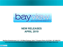 New Releases April 2019