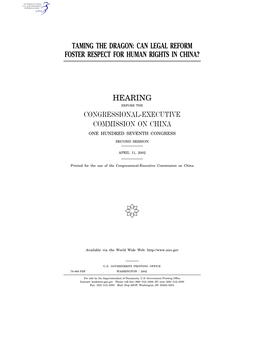 Taming the Dragon: Can Legal Reform Foster Respect for Human Rights in China?