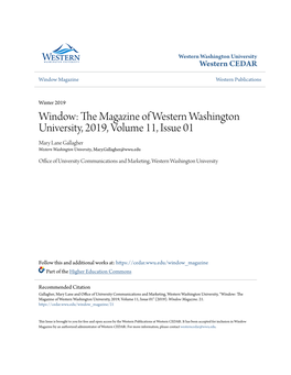 Window: the Magazine of Western Washington University, 2019, Volume 11, Issue 01