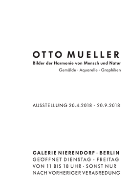 OTTO MUELLER Bilder Der Harmonie Von Mensch Und Natur Gemälde · Aquarelle · Graphiken