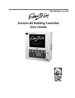 Einstein BX Building Controller User's Guide