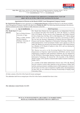 012 HDFC Addem HDFC SAI Addendum 31-10-2019.Indd