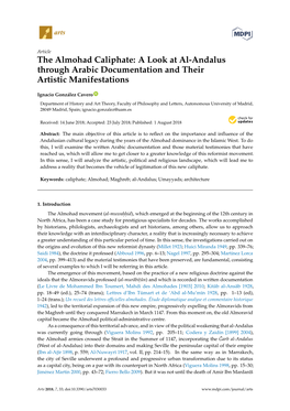 The Almohad Caliphate: a Look at Al-Andalus Through Arabic Documentation and Their Artistic Manifestations