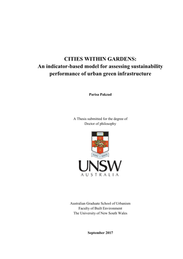 An Indicator-Based Model for Assessing Sustainability Performance of Urban Green Infrastructure