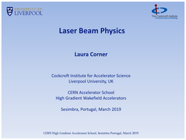 Laser Beam Physics