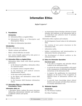 Information Ethics