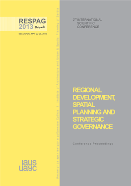 Regional Development, Spatial Planningand