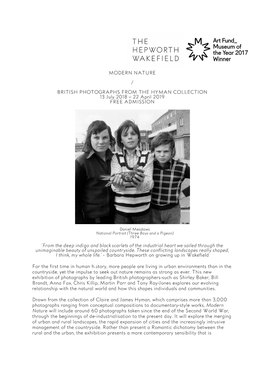 Hepworth Wakefield Press Release