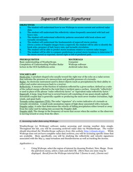 Supercell Radar Signatures