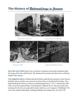 The History of Railroads/Ways in Jamaica