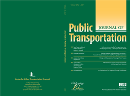 Public Transportation Association University of South Florida Fax: 813•974•5168 Email: Chester E