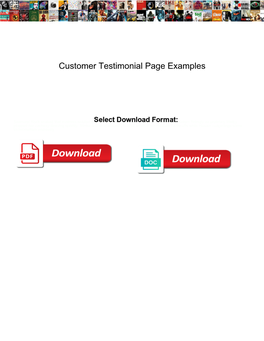 Customer Testimonial Page Examples