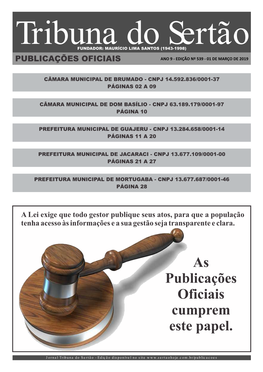 As Publicações Oficiais Cumprem Este Papel