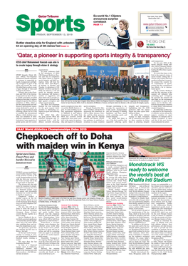 Chepkoech Off to Doha with Maiden Win in Kenya