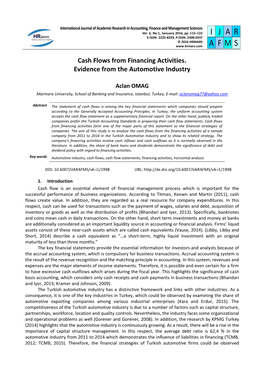 Cash Flows from Financing Activities. Evidence from the Automotive Industry