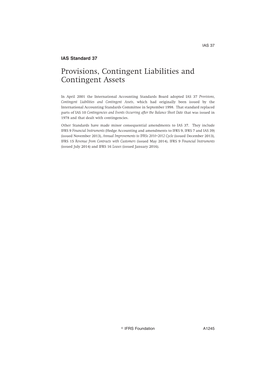 Provisions, Contingent Liabilities and Contingent Assets