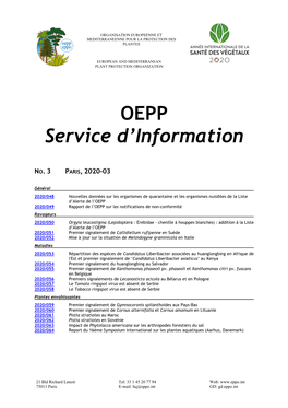 EPPO Reporting Service