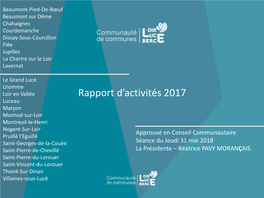 Rapport Activités CCLLB 2017