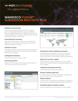 Wandisco Fusion® Subversion Multisite Plus