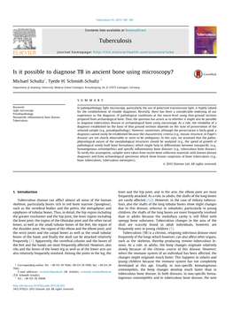 Is It Possible to Diagnose TB in Ancient Bone Using Microscopy?