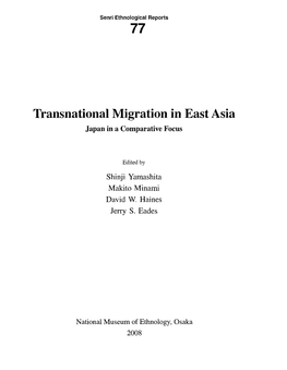 Transnational Migration in East Asia Japan in a Comparative Focus