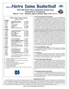 Notre Dame Basketball Games on the Radio, Teaming for the Four-Point Play in Both of the Contests