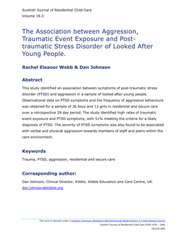 Association Between Aggression Traumatic Event Exposure