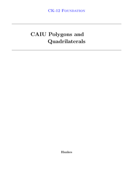 CAIU Polygons and Quadrilaterals