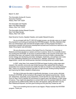 NYSTEM Nobel Letter 3.9.21 Draft