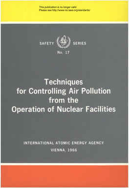 Techniques for Controlling Air Pollution from the Operation of Nuclear Facilities