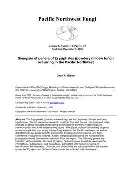 Pacific Northwest Fungi