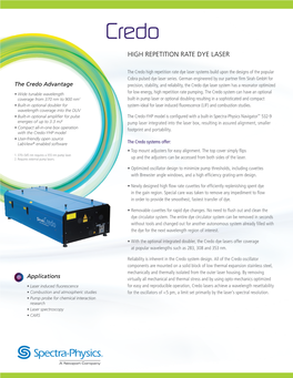 High Repetition Rate Dye Laser