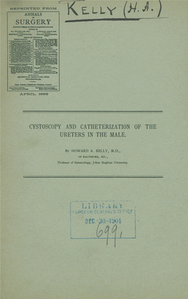 Cystoscopy and Catheterization of the Ureters in the Male