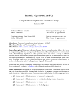 Fractals, Algorithms, and Us